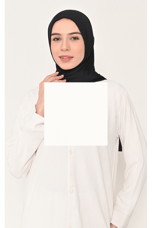 Naira Segitiga Instan Black - Hijab Tencel Modal Micro 